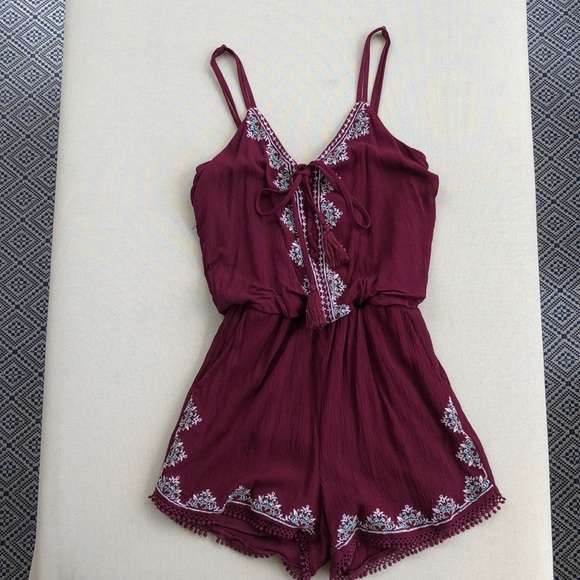 Maroon Romper - Picture 1 of 2